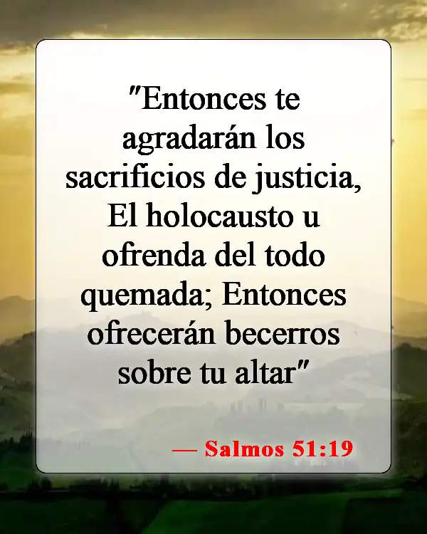 Versículos de la Biblia sobre sacrificios de animales (Salmos 51:19)
