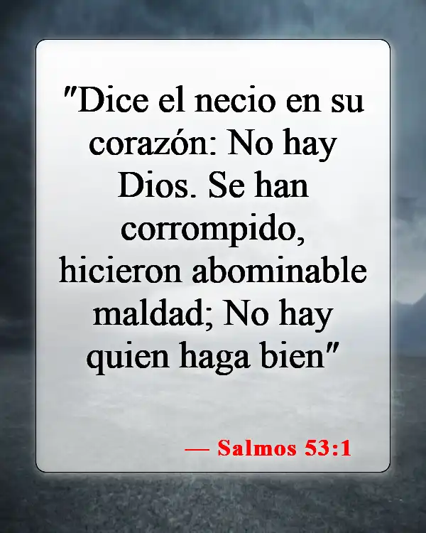 Versículos de la Biblia sobre cómo sabemos que Dios existe (Salmos 53:1)