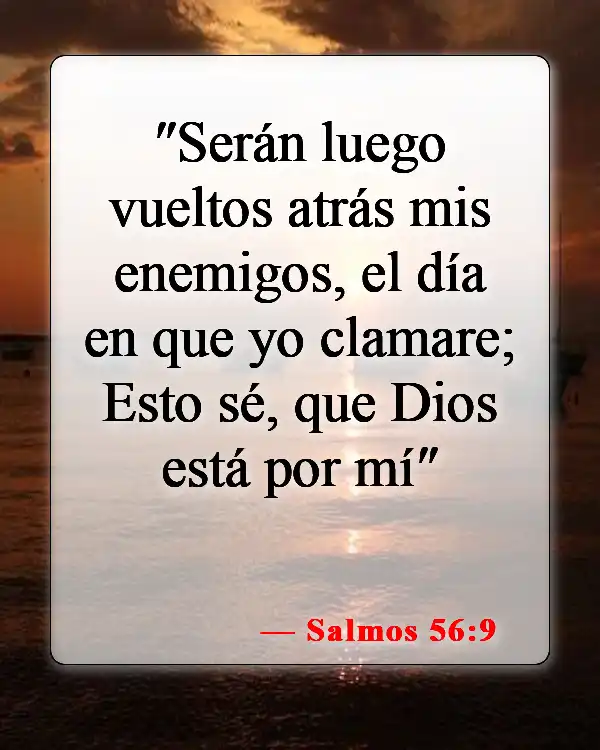 Versículos de la Biblia sobre la liberación de los enemigos (Salmos 56:9)