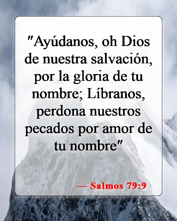 Versículos bíblicos sobre el yelmo de la salvación (Salmos 79:9)