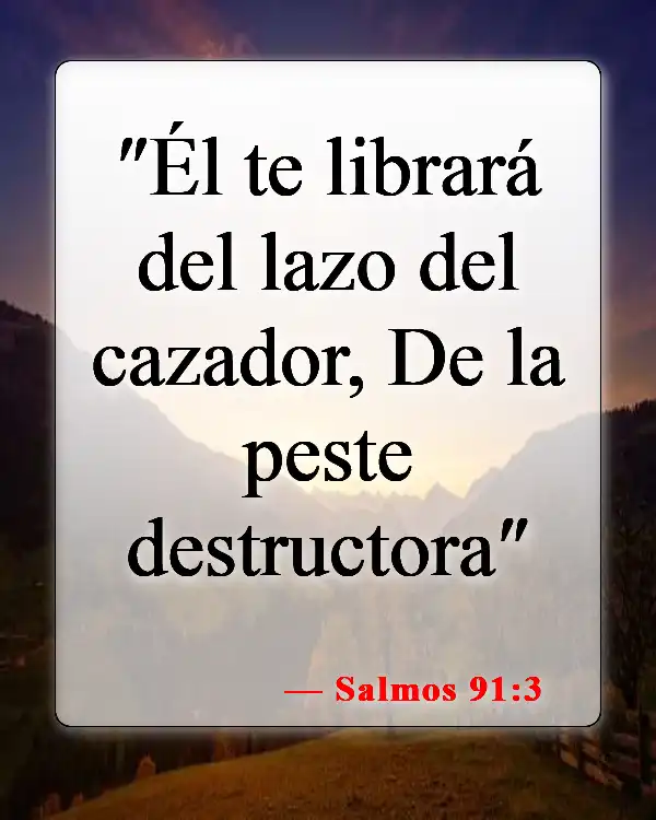 Versículos bíblicos sobre la protección divina (Salmos 91:3)