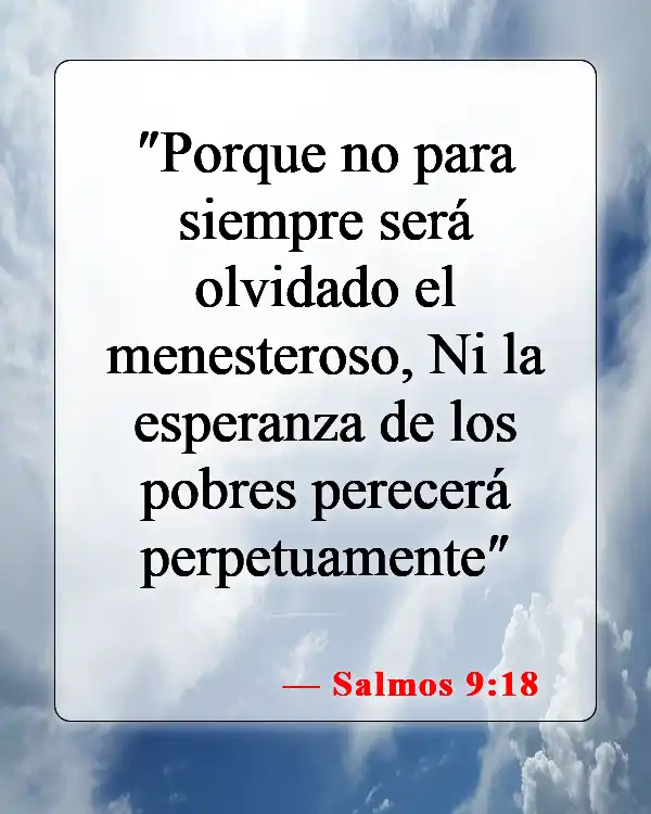 Versículos bíblicos sobre encontrar esperanza (Salmos 9:18)