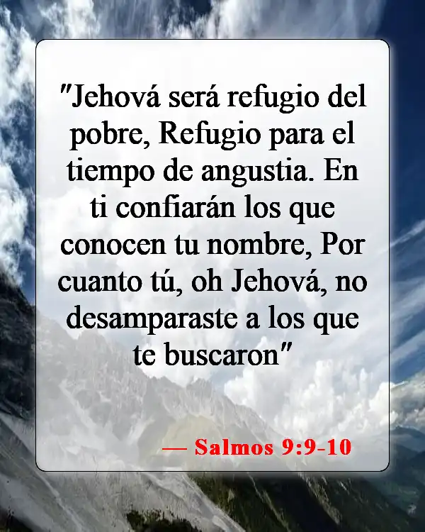 Versículos de la Biblia sobre la mala suerte (Salmos 9:9-10)