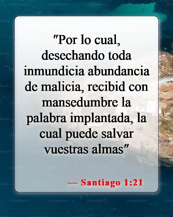 Versículos bíblicos sobre abstenerse de las drogas (Santiago 1:21)