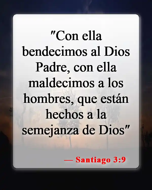 Versículos de la Biblia sobre la imagen de Dios (Santiago 3:9)