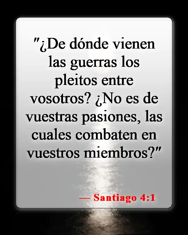 Versículos de la Biblia sobre malas relaciones (Santiago 4:1)