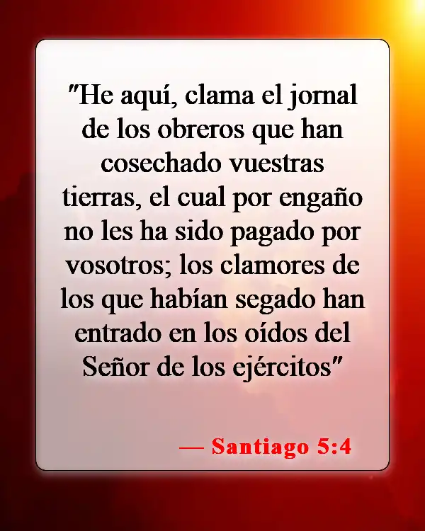 Versículos de la Biblia sobre el soborno (Santiago 5:4)