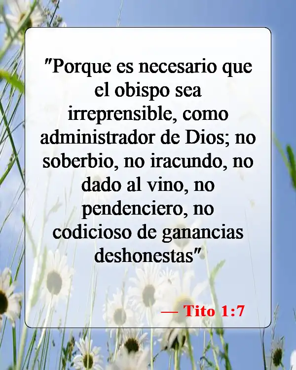 Versículos de la Biblia sobre el consumo de alcohol (Tito 1:7)