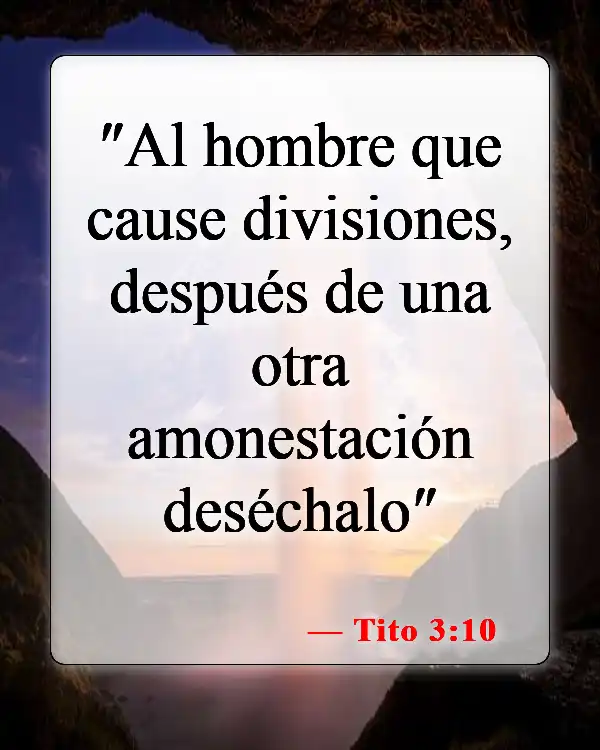 Versículos de la Biblia sobre falsos cristianos (Tito 3:10)