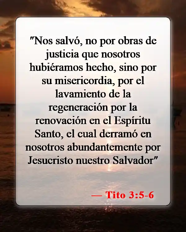 Versículos bíblicos sobre el bautismo del Espíritu Santo (Tito 3:5-6)