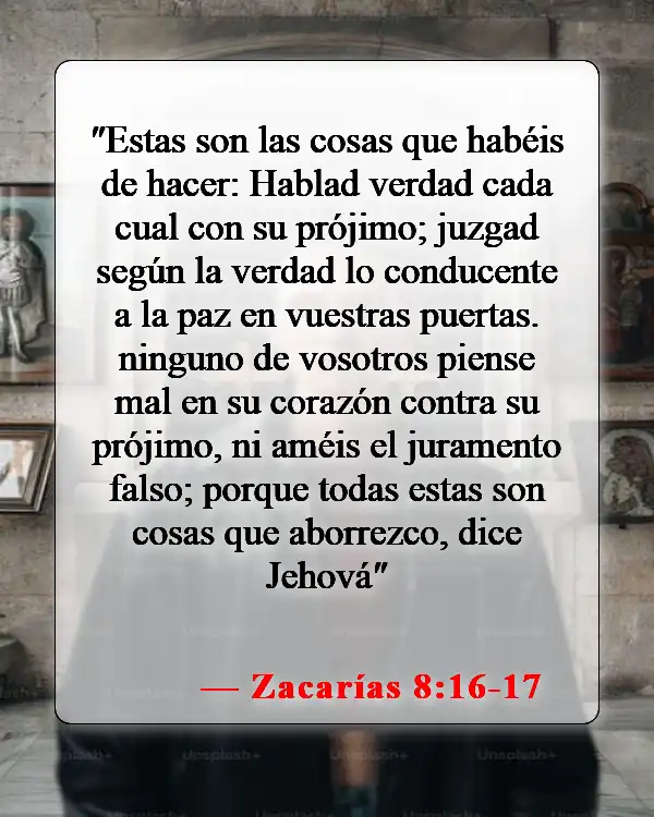 Versículos de la Biblia sobre juzgar a los hermanos cristianos (Zacarías 8:16-17)