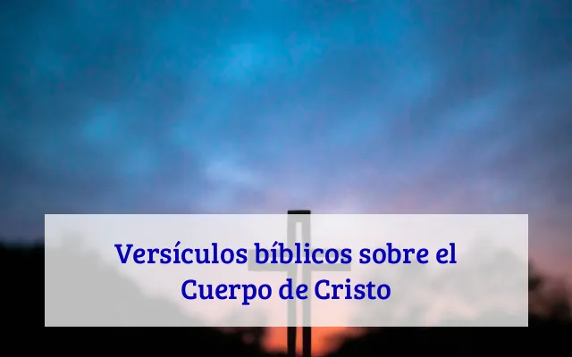 Versículos bíblicos sobre el Cuerpo de Cristo