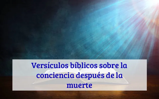 Versículos bíblicos sobre la conciencia después de la muerte