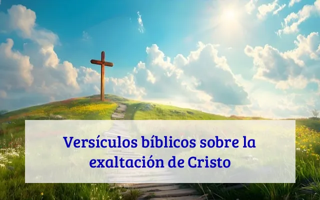 Versículos bíblicos sobre la exaltación de Cristo