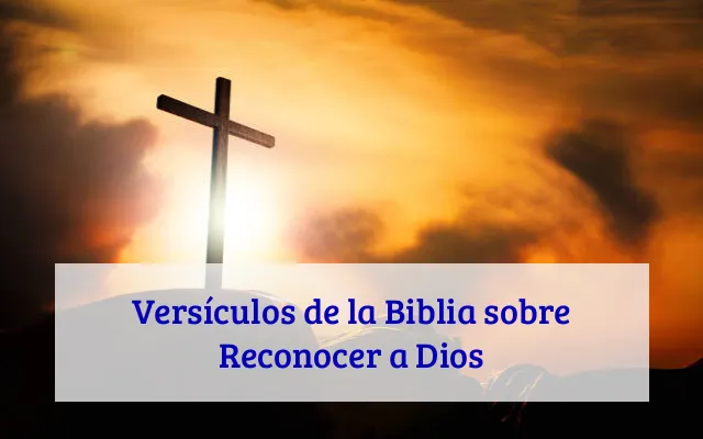 Versículos de la Biblia sobre Reconocer a Dios