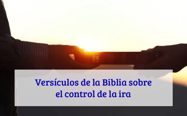 Versículos de la Biblia sobre el control de la ira