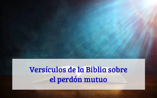 Versículos de la Biblia sobre el perdón mutuo
