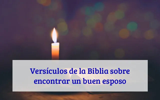 Versículos de la Biblia sobre encontrar un buen esposo