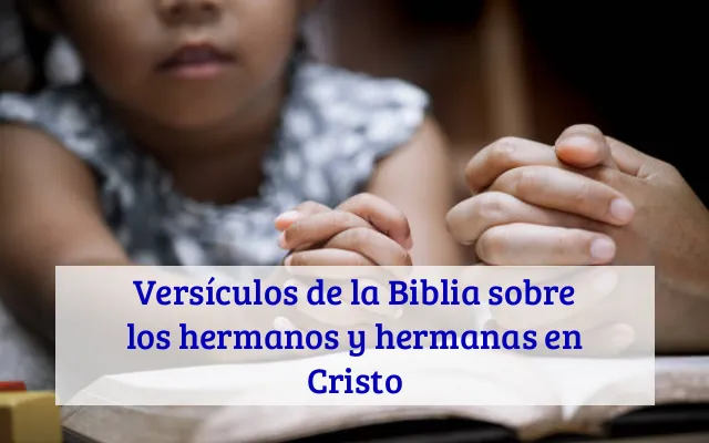 Versículos de la Biblia sobre los hermanos y hermanas en Cristo